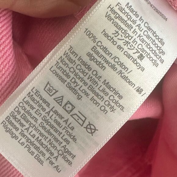 Madewell Barbie Pink Baggy Straight Jeans Garment-Dyed Edition 33 - Picture 9 of 9